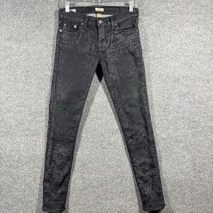 True Religion Jeans Womens Size 27 Casey Low Rise Super Skinny Super T Stitching